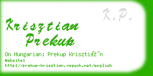 krisztian prekup business card